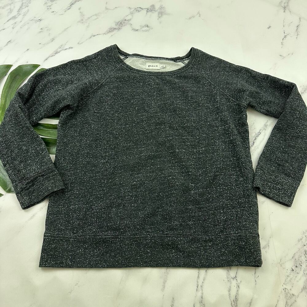 Pact Mens Pullover Sweatshirt Size XL Heather Gray Crewneck Organic